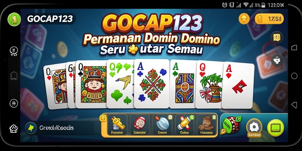 Screenshot gameplay GOCAP123 menampilkan suasana seru permainan Domino.