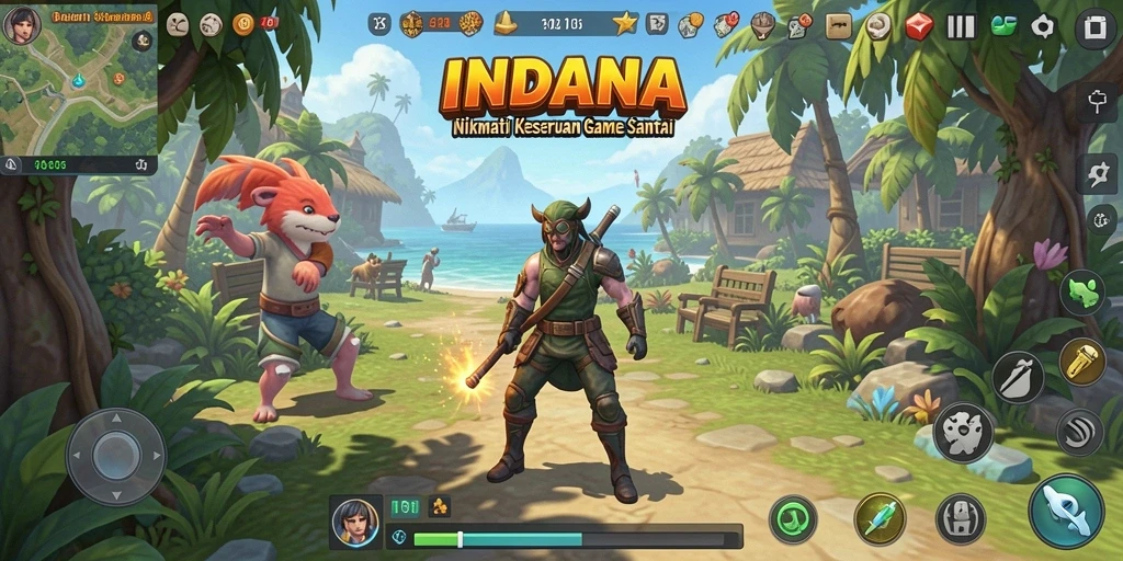 Screenshot menampilkan gameplay menarik dari INDAAA.
