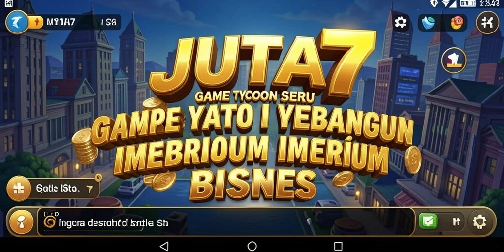 Tampilan gameplay JUTA7 yang menampilkan pengelolaan bisnis yang seru.